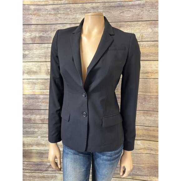 Banana Republic Blazer size 2 Black Two Buttons Classic Career - Picture 1 of 5